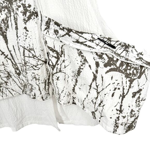 Moonlight by Y & S Sz XL Gray White Wearable Art to Wear Blouse Shirt Top Artsy - Picture 5 of 5